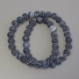 Frosted Agate Beads on Thread, Smooth Round Beads, 8 mm Diameter, 36 cm Length