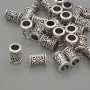 Bead-insert Findings, Silver Metal Color, 9x6 mm Diameter with 4.5 mm Hole, Packaging 20 g (~27 pcs)