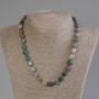 Faceted Jasper Bead Necklace, diameter 9-11×8-10 mm ±, length 50 cm ± with extender chain +5 cm