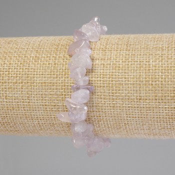 Bracelet with amethyst chips, diameter 8-11×3-7 mm, length 18 cm +/- stretch