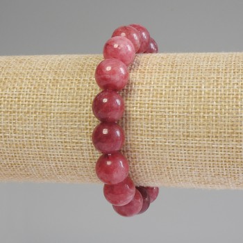 Tourmaline bracelet with smooth beads 12mm, length 18 cm, elastic