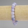 Aquamarine Bracelet with Rounded Rondelle Beads, 10x9 mm, 18 cm Stretch