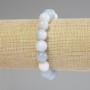 Aquamarine Bracelet with Smooth Beads, 10mm Diameter, 18cm Length, Stretch
