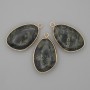 Ocean Jasper pendant in a gold-toned metal setting 21×35 mm+