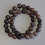 Agate Beads, Smooth Round Balls, 10 mm Diameter ±, On a Thread, 37 cm Length
