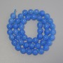 Aquamarine Beads, Smooth Round Bead, 8mm Diameter +/- On Thread, Length 38cm+