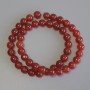 Carnelian Beads, Smooth Round Balls, 8 mm Diameter ± on Thread, Length 37 cm+