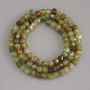 Grossular Faceted Cube Beads, 4×4 mm diameter, on thread, 39 cm length