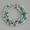 Emerald Beads, Faceted Cube, 4x4 mm diameter, on a thread, length 39 cm+