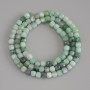 Emerald Beads, Faceted Cube, 4x4 mm diameter, on a thread, length 39 cm+