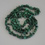 Malachite chip beads, diameter 8-16×2-6 mm ±, on beading thread, length 80 cm