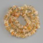 Citrine beads, faceted, diameter 8-10x4-5 mm +/- on thread, length 41 cm+