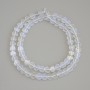 Moonstone heart-shaped beads, diameter 6x6x2 mm ± on thread, length 39 cm+
