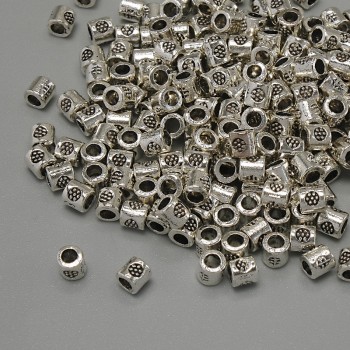 Bead insert, silver-colored metal finish, 3×3 mm diameter with approx. 2 mm hole, packaging 20 g (~195 pcs)