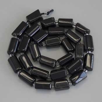 Sun Obsidian Beads, Faceted, 12×7 mm, 3 mm seed beads, length about 39 cm on thread