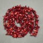 Coral chip beads, diameter 8-18x3-4 mm ±, length 80 cm ± on thread