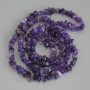 Amethyst chip beads, diameter 6–11×3–5 mm, length 80 cm, on a thread