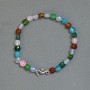 Bracelet 'Assortment' with Faceted Coins 6mm, 18 cm Stretch