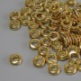 Gold-tone bead insert findings, diameter 6×2.5 mm, hole diameter ~3.5 mm, packaging 20 g (~74 pcs)