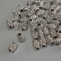 Bead finding – insert, metal color silver, diameter 6×4 mm, bore approx 1.8 mm, packaging 20 g (≈ 62 pcs)