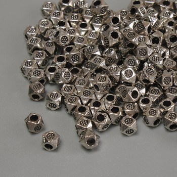 Bead insert findings, silver metal color, 3 mm diameter ±, hole diameter 1.8 mm ±, packaging 20 g (~139 pcs)