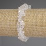 Rock Crystal Faceted Bead Bracelet, diameter 10-14 × 3-7 mm ±, length 18 cm ± stretch