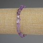 Amethyst Bracelet with Faceted Beads, 8x6 mm, length 18 cm, stretch