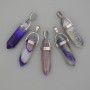 Agate Hexagonal Crystal Ball Pendant 8x31x41 mm+