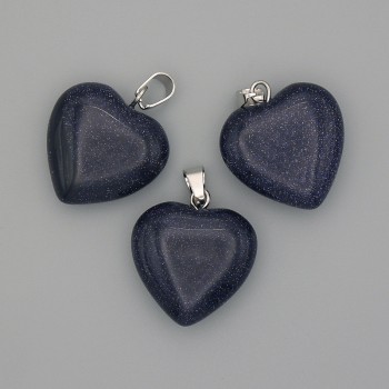 Heart Pendant with Aventurine Night of Cairo 20x20x25mm+