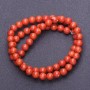 Natural sponge coral beads, smooth ball, diameter 8(±)mm, 38 cm thread length