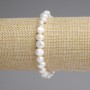 Bracelet with Freshwater Pearls 9x8mm, length 18 cm, stretch