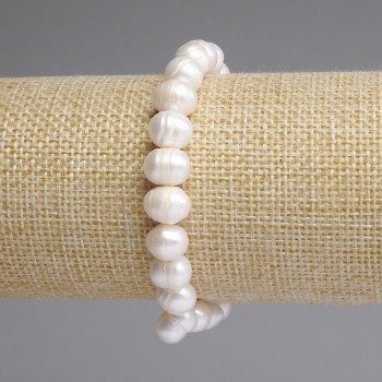 Freshwater Pearl Bracelet 10x8mm, Stretch