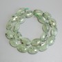 Prehnite Beads, Oval, 18×13 mm, on Thread, Length 40 cm+
