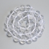 Rock crystal beads, smooth spheres, diameter 10.5 mm ±, on thread, length 37 cm+