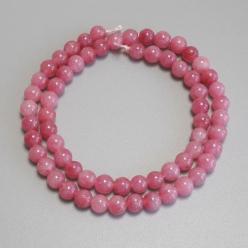 Tourmaline Beads, Smooth Round, 6 mm Diameter ± on Thread, 38 cm Length
