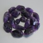 Amethyst Beads, Faceted, Diameter 13-31×10-18 mm, on thread, length 44 cm+