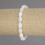 Bracelet with Mother-of-Pearl Grain, 11×7 mm, 5 mm beads, length 18 cm, stretch