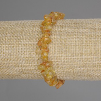 Citrine Chip Bracelet, diameter 6-9×3-5 mm, length 18 cm +/- stretch