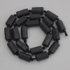 Tourmaline Sherl Beads, Unpolished Stone, Diameter 14x8 mm ± on Thread, Length 41 cm ±
