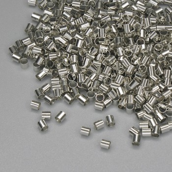 Crimp Fixers 'Zakhypy', 2 mm diameter, silver metal color, 5 g pack