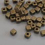 Bronze-colored bead findings, bead inlay, 4x4 mm diameter with approximately 2 mm hole, packaging 42 pcs