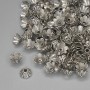 Bead cap findings for beads, silver-tone, diameter 6×1 mm with bore 1.5 mm, packaging 20 g (~155 pcs)