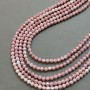 Beads Czech Crystal Pink Multicolor with Gasoline Finish on Thread, Faceted Bead, Diameter 6mm + -, Length 38cm +