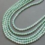 Light-Green Czech Crystal Beads on Thread, Faceted Bead, 6 mm Diameter + -, 38 cm Length +