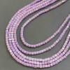 Lilac Czech Crystal Beads with Gasoline Coating on Thread, Faceted Cubes, 4×4 mm Diameter, Length 38 cm +