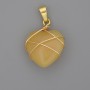 Pendant Heart in Weave Citrine 21×21 mm ±, diameter 30 mm ±