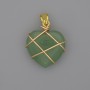 Pendant Heart in Braiding Nephrite 21x21 mm, diameter 30 mm