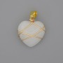 Pendant Heart in Interlace with Rock Crystal 21x21 mm ±, diameter 30 mm ±