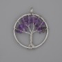 Pendant "Tree of Happiness" Amethyst, diameter 30mm+