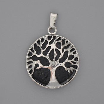 Pendant 'Lava in the Tree Frame', diameter about 27 mm, length about 37 mm